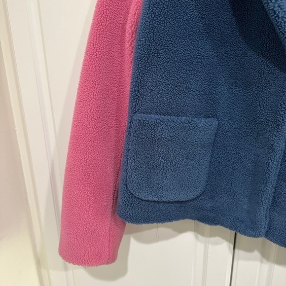 Olivia Rubin Blue Cass Colourblock Faux Shearling Jacket I Size XS US 4 - Picture 6 of 9